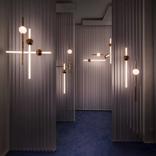 发光棒吊灯北欧创意个性现代简约民宿餐厅吧台设计师艺术灯管灯具