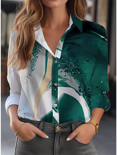 International Trade Cross-border 2024 European and American Style Cardigan with 3D Flower Print Long-Sleeved Shirt for Women High-End and Versatile Top
