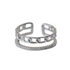 Chain, fashionable small design brand ring, on index finger, internet celebrity, simple and elegant design