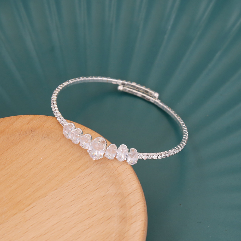 Cross-Border New Arrival Fully Jeweled Loving Heart Five-Pointed Star Elastic Bracelet Female Person