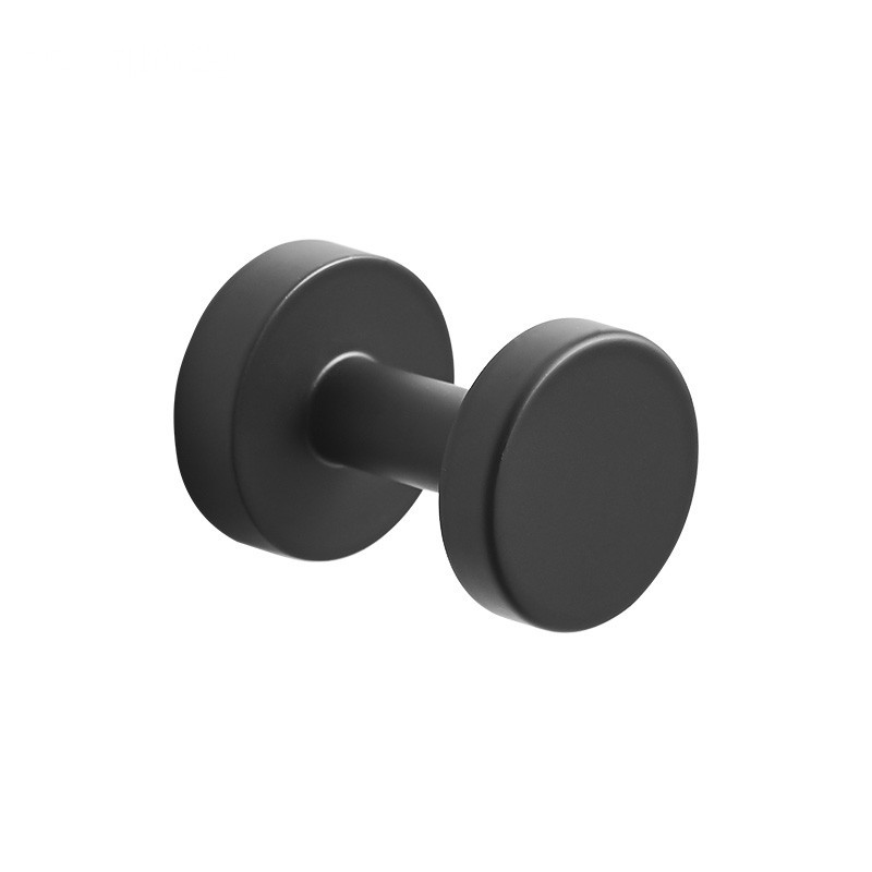 Gancho simple espacio libre de perforación de aluminio blanco y negro gancho de baño gancho pegajoso gancho para la capa y el sombrero gancho de la pared del inodoro colgando sin costura gancho de la puerta