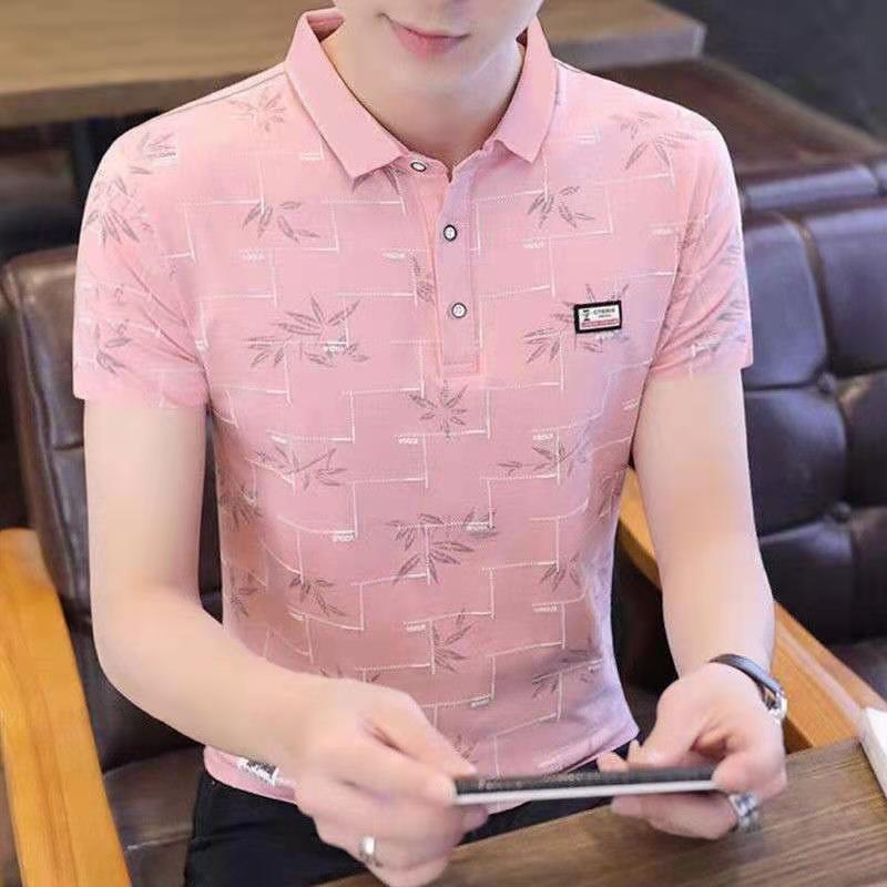 Camiseta de manga corta de verano para hombres nuevos Camisa de polo de solapa juvenil coreana Camisa DE FONDO DE MODA Camiseta de manga corta para hombres