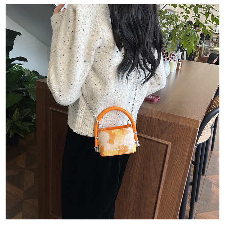 Women's Mini Pu Leather Clouds Marble Streetwear Zipper Handbag display picture 8