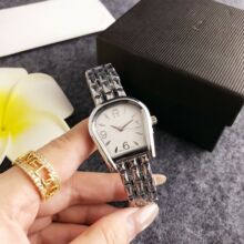 french style watch酒桶形女士手表简约白盘数字刻度石英女式手表