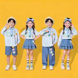 六一儿童啦啦队表演小学生运动会开幕式演出服合唱幼儿园服装班服