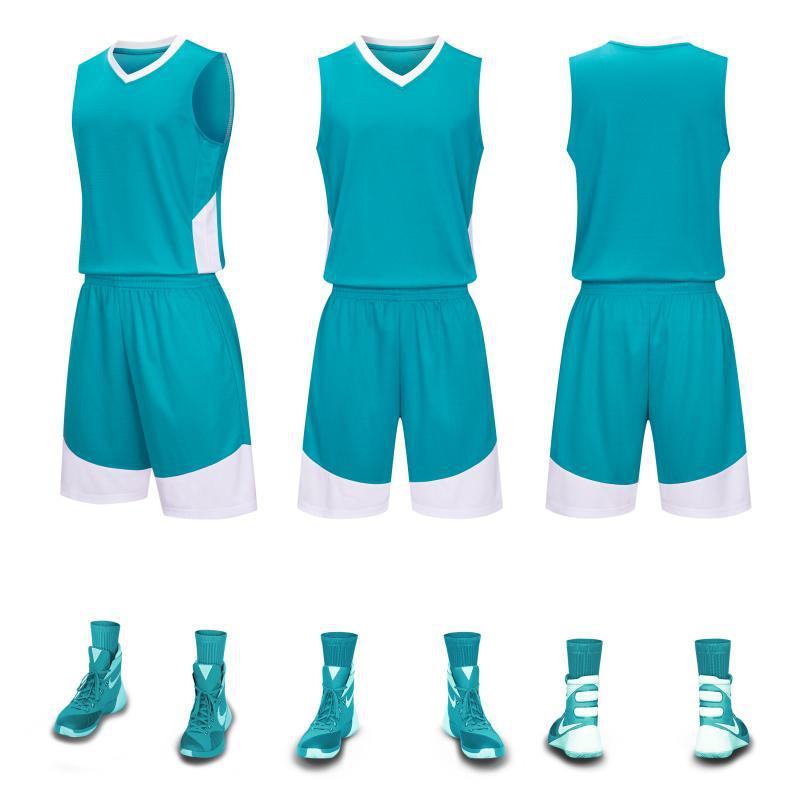 Juego de ropa de baloncesto para niños y niñas, ropa de entrenamiento juvenil, uniformes universitarios, manga ultra corta se puede imprimir A86