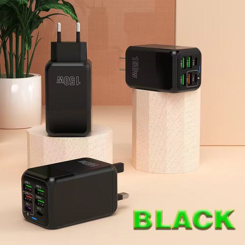 Cross-Border Multi-Port Charging Plug Suitable for Apple, Huawei, Xiaomi, 150W Full Protocol, 150W Pd60W High Power