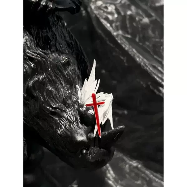 Cross-border Creative Free Spirit Angel Wings Feather Cross Ring, Adjustable Open Design, Simple and Unique Wing Ring