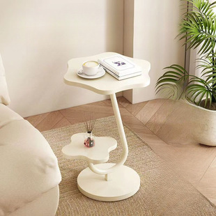 Cream Style Ornaments Multi-Layer Storage Coffee Table Living Room Popular Home Flower Small Coffee Table Table Small Apartment Bedside Table