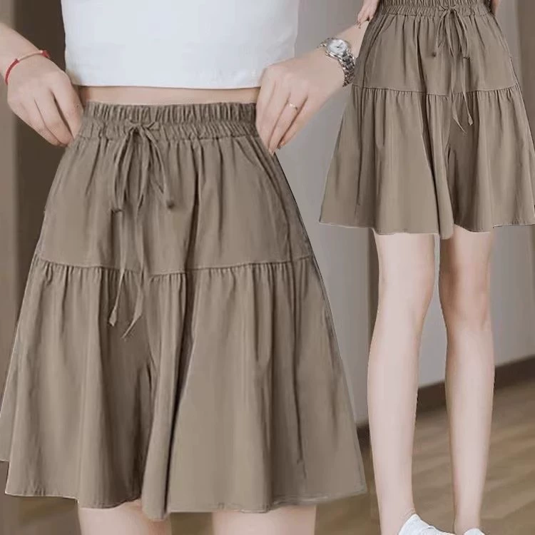 Спортивные повседневные шорты из ледяного шелка с цветочным принтом для студенток, свободные модные летние брюки с пятью точками в корейском стиле, новая верхняя одежда