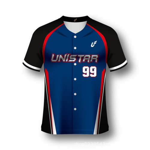 UNISTAR  短袖儿童款成人款男热升华棒球服