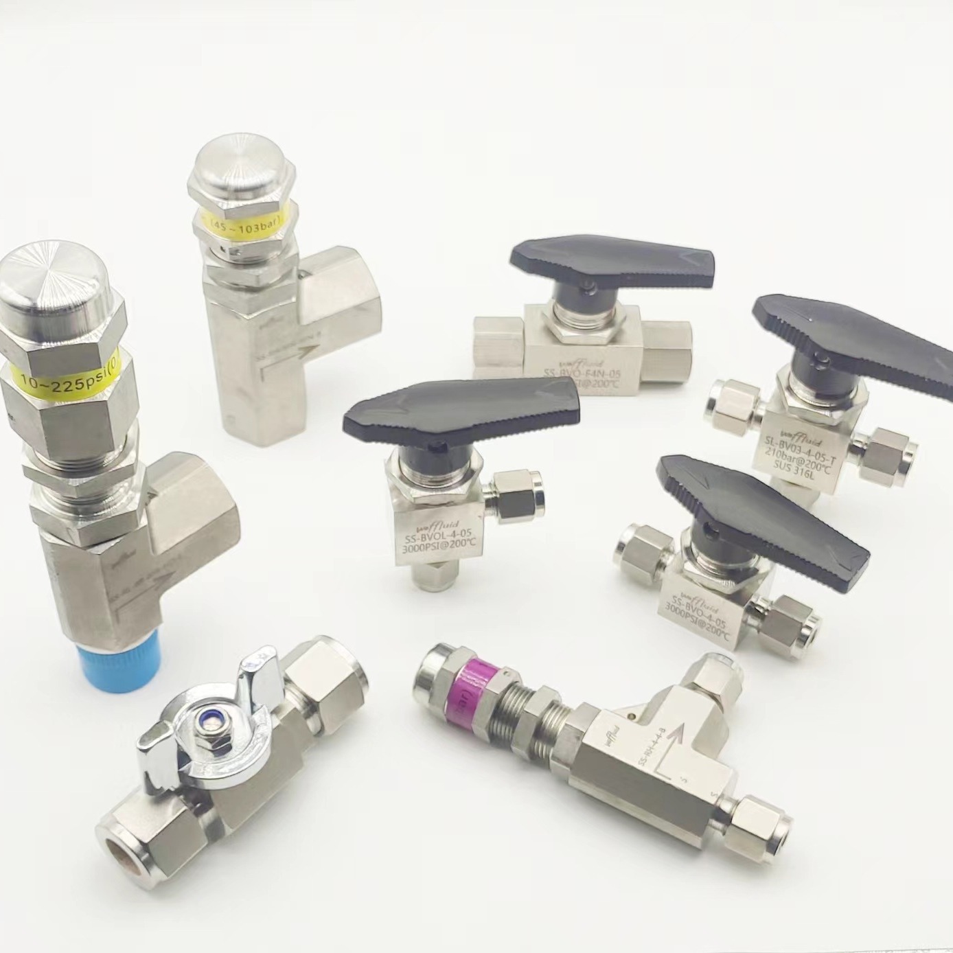 定制比例卸荷阀，单向阀，卡套接头，球阀，针阀，密封美标定制