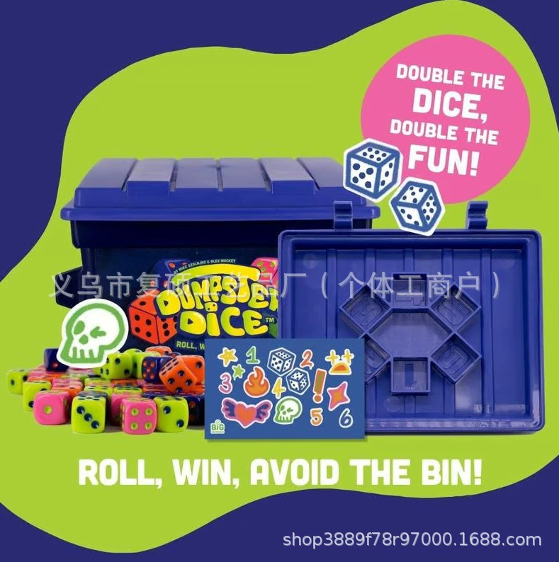 Трансграничный новый Dumpster Dice - Fast-Paced Family Dice Game