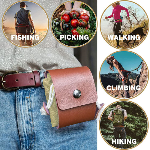Foraging Pouch Outdoor Foraging Bag Fruit Picking Bag Waist Hanging Tool Bag Jungle Storage Bag Storage Bag