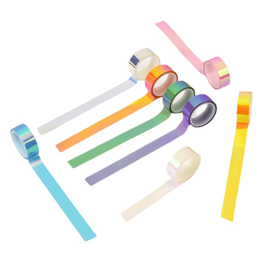 Cinta adhesiva decorativa colorida de la cinta de la película del color colorido del caramelo anti-frotación embotellada color 15mmX5mX8/rollo