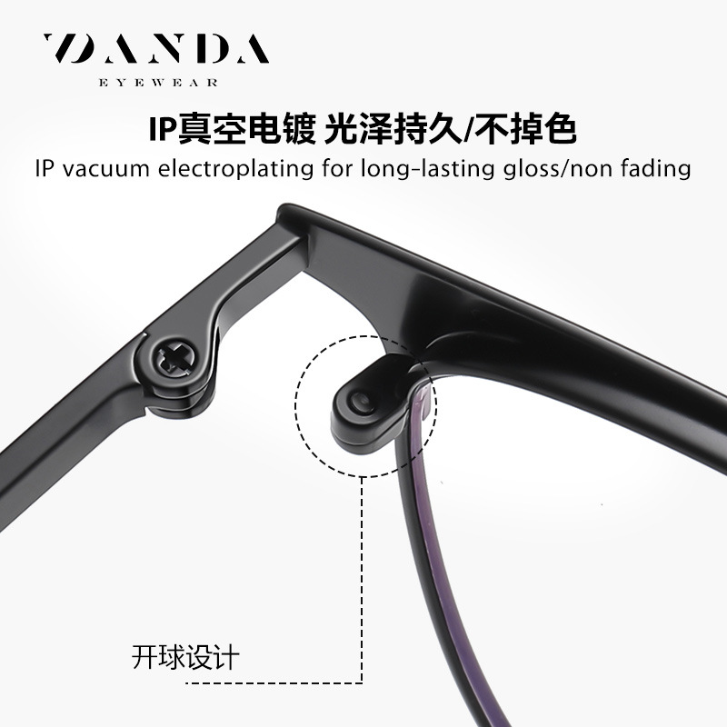 Nuevas gafas de titanio puro con galvanoplastia ip F51113 Las gafas de hombre con montura cuadrada de negocios de moda se pueden equipar con gafas planas de miopía