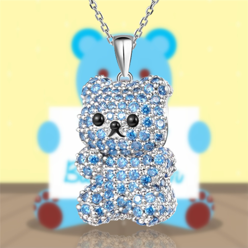 Heißer Verkauf Cartoon Nette Eisbär Anhänger Halskette, Modische Und Vielseitig frauen Tier Schmuck Zubehör Geschenk_voghion.com