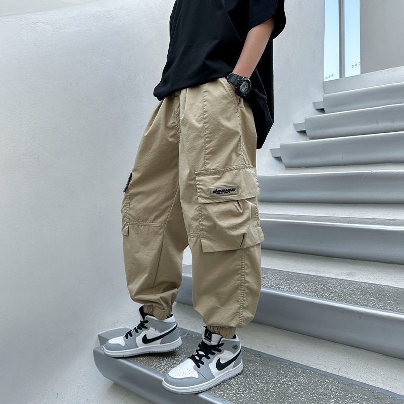 Boys' pants summer thin wholesale new children's summer anti-mosquito pants boys' handsome overalls summer trousers