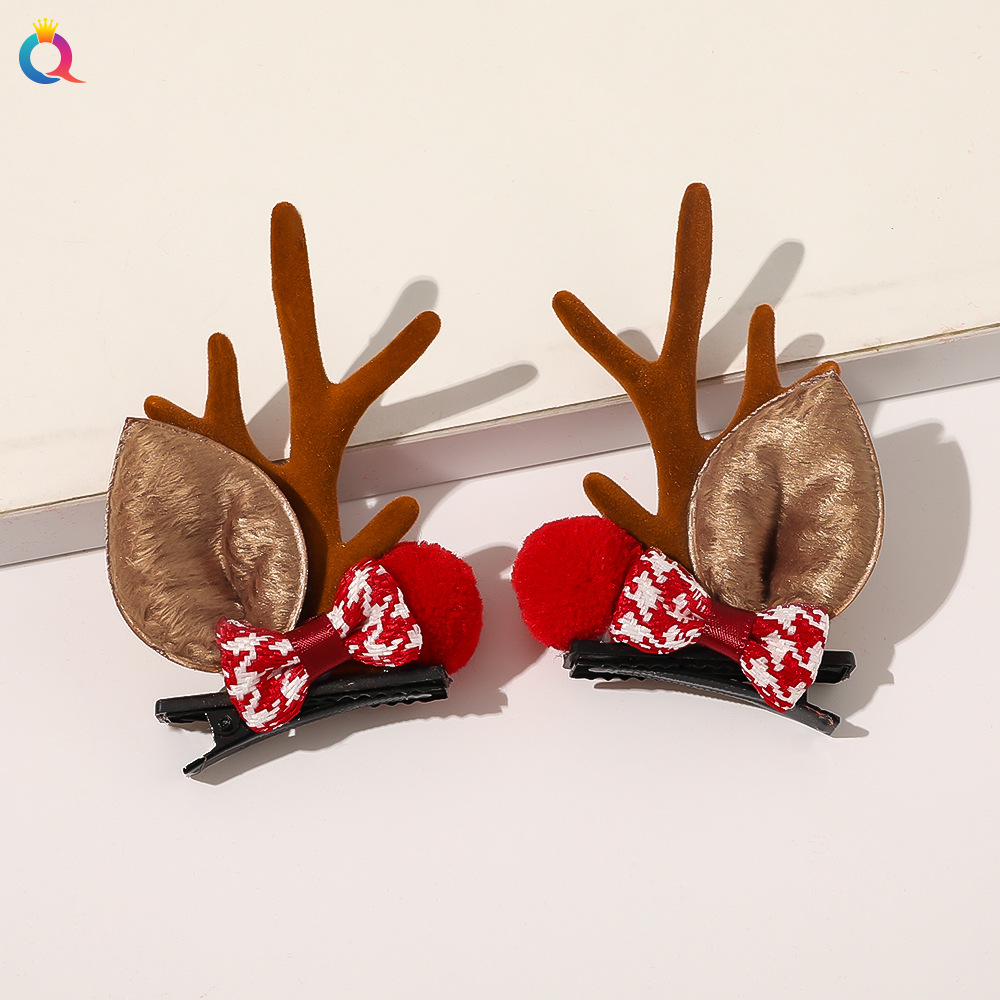 Christmas gift Christmas headdress plush large hair band high-grade hair tie ins large ring_voghion.com