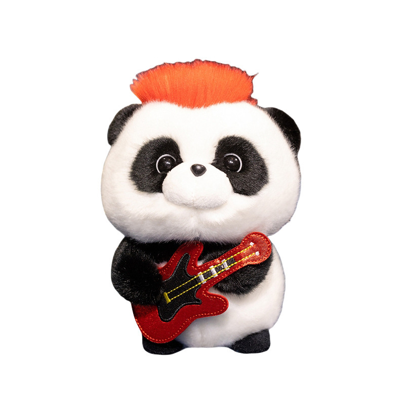 Nuevo creativo lindo música panda muñeca instrumento guitarra panda muñeca tela muñeca regalo de vacaciones para niños image 5