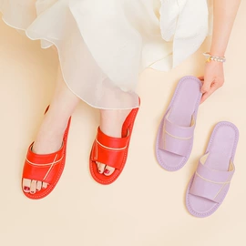 皮质拖鞋;平底拖鞋;布艺拖鞋