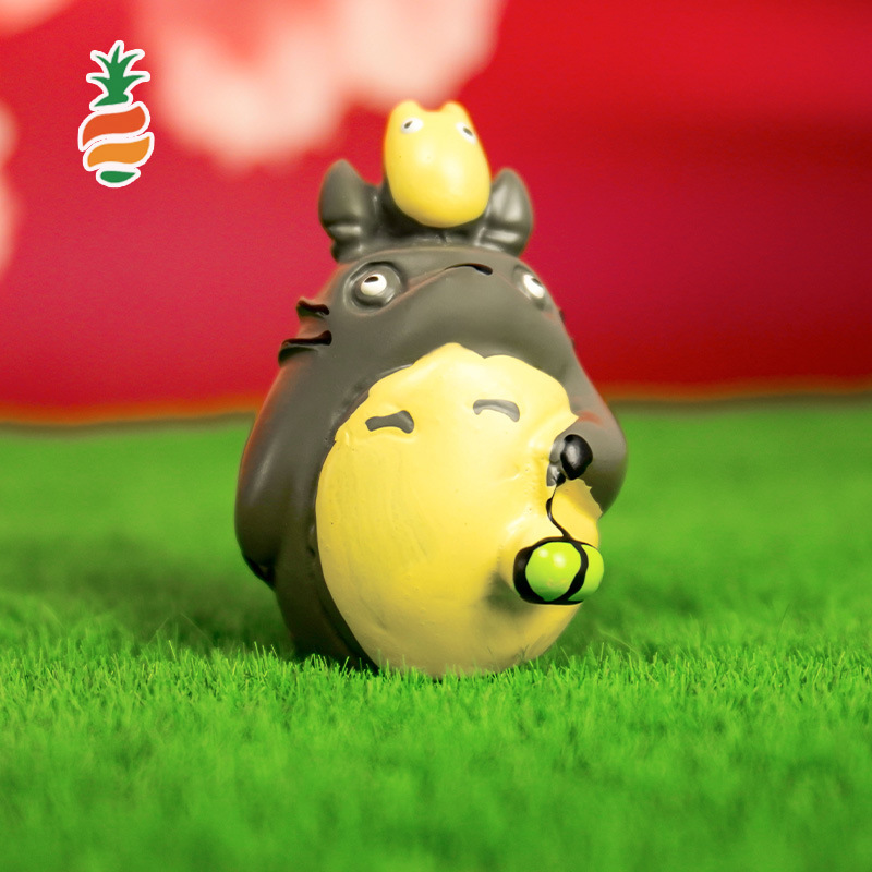 Decoración de paisajismo de estilo explosivo Hayao Miyazaki Totoro Adornos de mesa Acuario hecho a mano