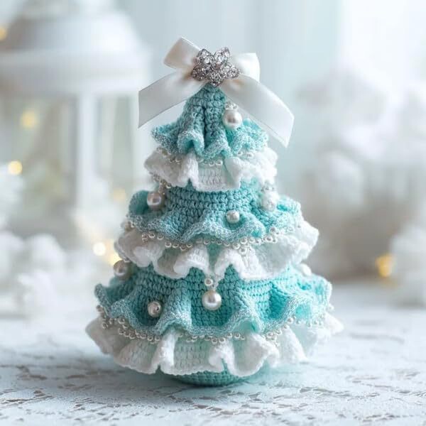 跨境新品 Crochet Christmas Tree Kit DIY钩针圣诞树套件DIY|undefined