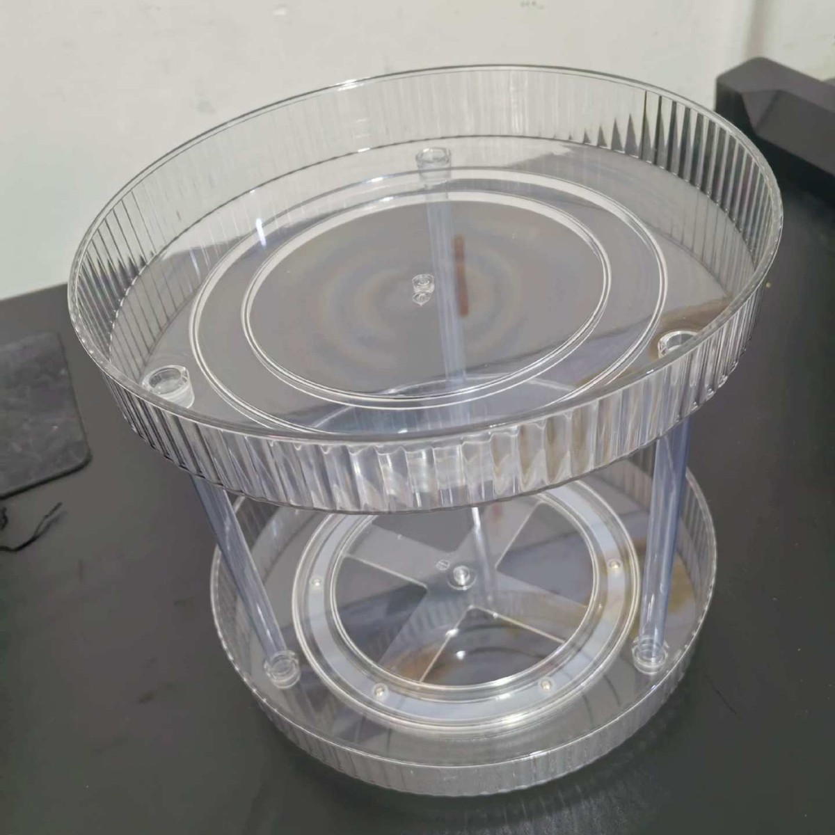 Explosión transfronteriza 360 grados estante de almacenamiento de cosméticos rotativo acrílico transparente multicapa estante de almacenamiento mesa de tocador image 8