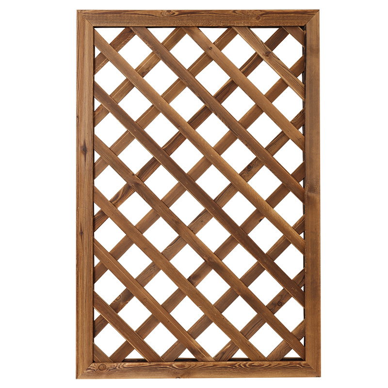 Anticorrosión de madera cercada valla valla de guardia patio pantalla de malla partición de madera carbonizada decoración al aire libre image 6