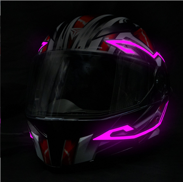 Motorcycle helmet cold light strip helmet decoration adhesive light strip TikTok same style decorative light emitting