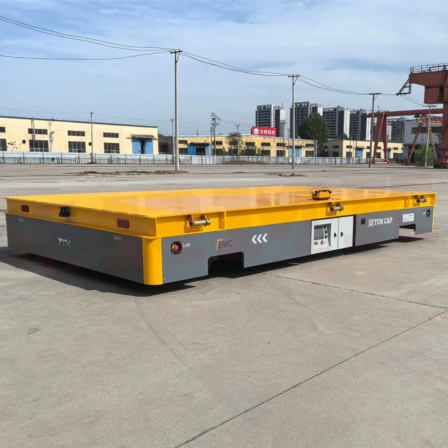 Руимайке 10-тонный электрический безрельсовый плоский грузовик, гидравлический подъемный плоский грузовик, транспортный грузовик работает плавно и имеет простую конструкцию.