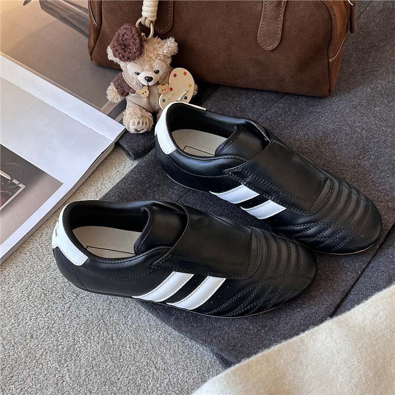Adidas Same Style Taekwondo Shoes Lazy Slip-On Sneakers Women's New Retro Classic Black and White Casual Sports Shoes
