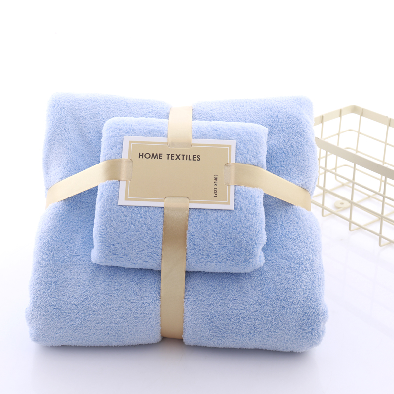 Japón de alta densidad toallas de coral toallas de baño de dos piezas conjuntos de baño doméstico para adultos envueltos en el pecho más suave que el algodón absorbe agua