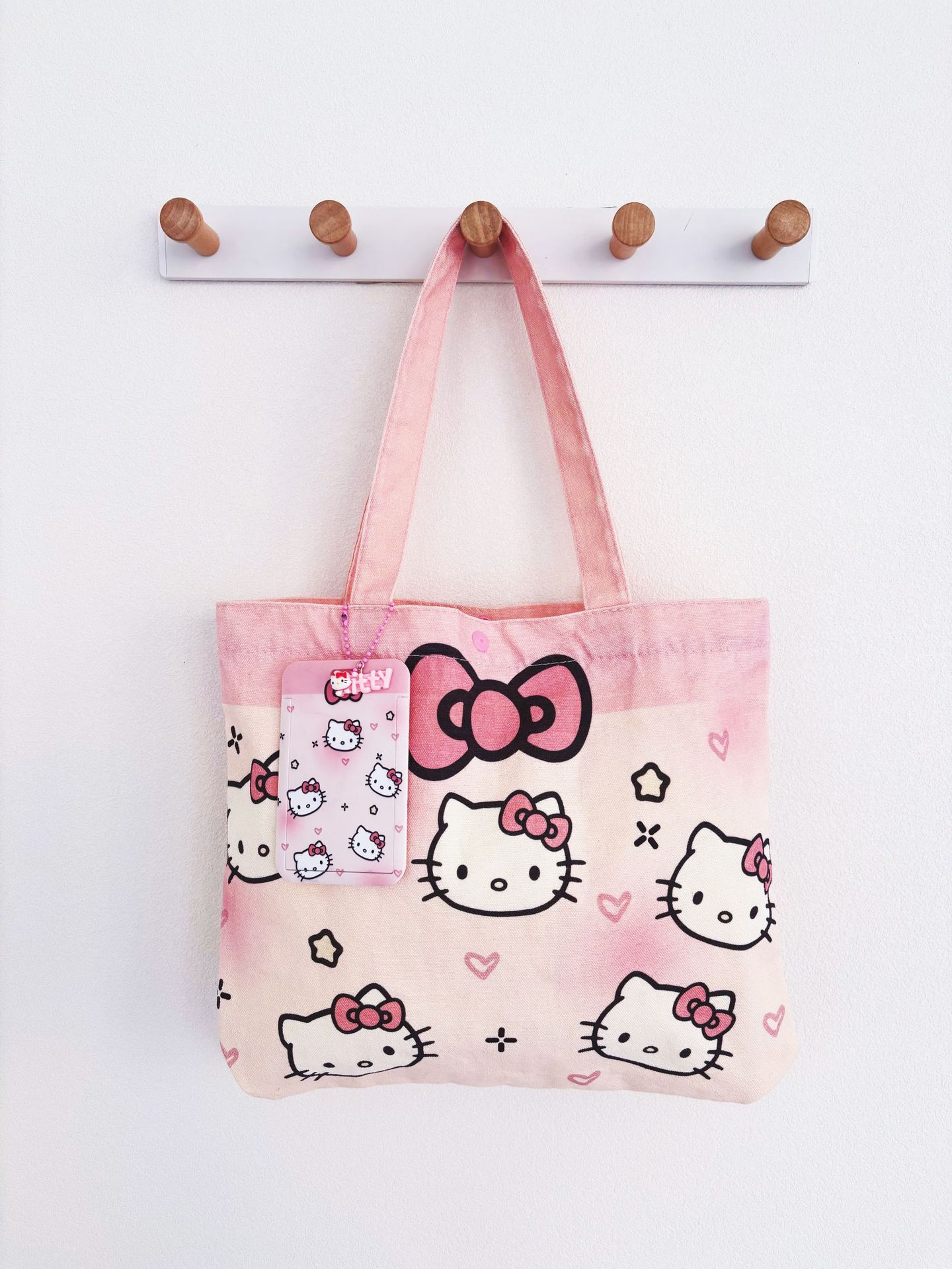 KT 보우 캔버스백 + 카드홀더