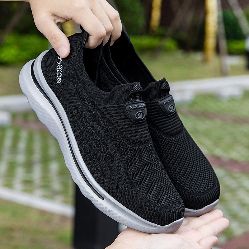 Nuevos zapatos de malla de primavera y otoño, zapatos de caminar de edad avanzada, zapatos deportivos ligeros y cómodos, un cabello