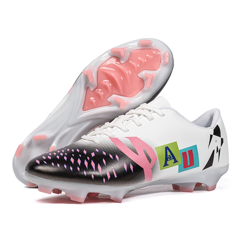 2025 zapatos de fútbol transfronterizos para niños y niñas zapatos de entrenamiento de clavos profesionales zapatos de entrenamiento de clavos rotos fábrica al por mayor un cabello