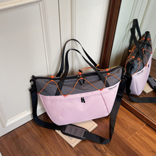 韩系ins时尚运动包轻便抽绳简约手提瑜伽健身包个性休闲旅行包女