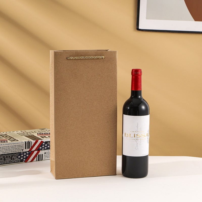 牛皮纸袋子 手提袋 礼品袋 烟酒包装袋 红酒袋礼品包装牛皮纸手提