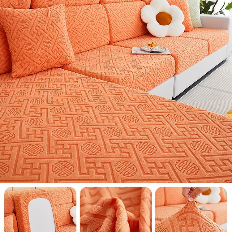 2023 nueva cubierta elástica del sofá cubierta trasera todo incluido cuatro estaciones universal antideslizante sofá cojín cubierta Toalla de tela cojín