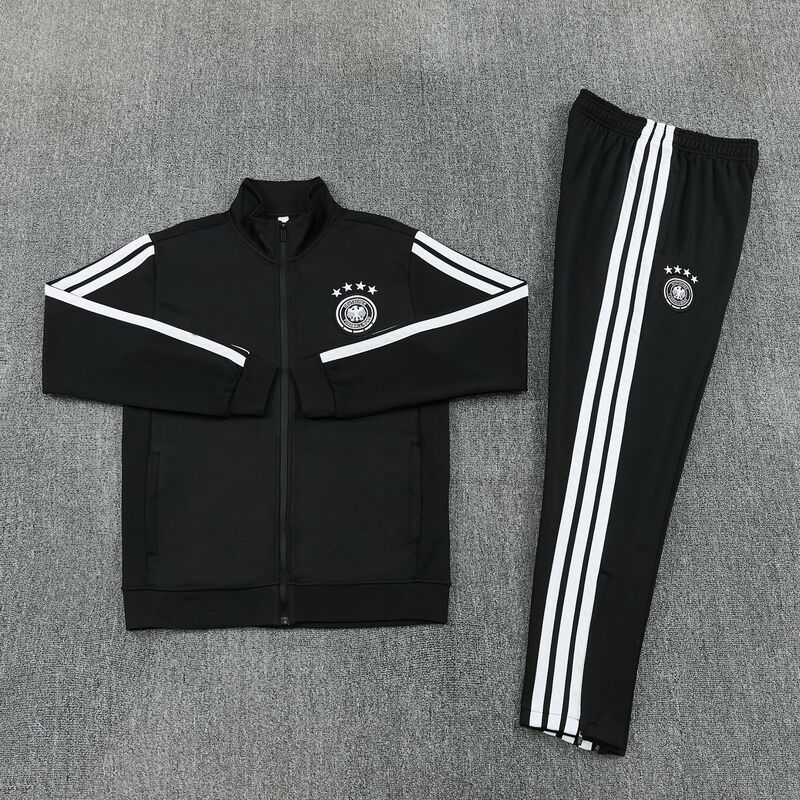 Germany World Cup long-sleeve football jacket, zip-up jacket, training suit, adult performance wear, student sportswear, foreign trade