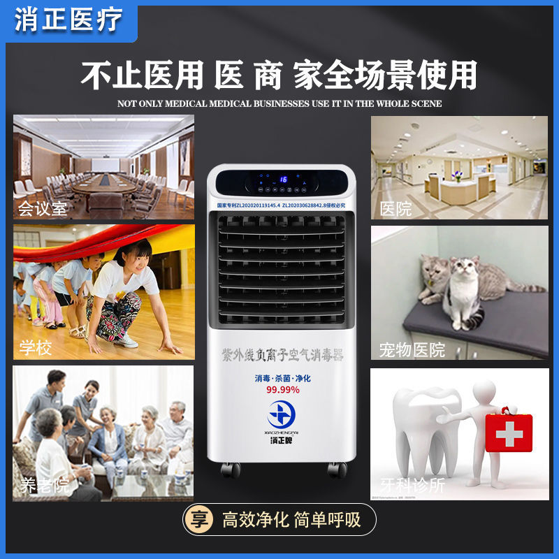 desinfectante de aire médico UV anión ozono fotocatalizador esterilización desinfectante de formaldehído clínica doméstica