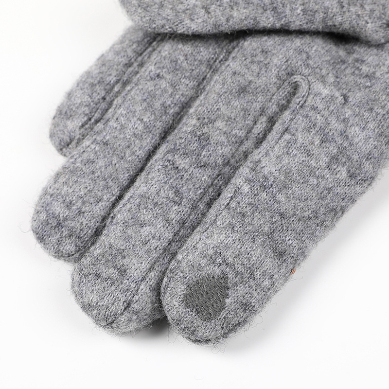 Guantes térmicos de lana de las mujeres de estilo coreano conducción a prueba de frío forro de lana engrosada al aire libre a prueba de viento ciclismo guantes de pantalla táctil de invierno