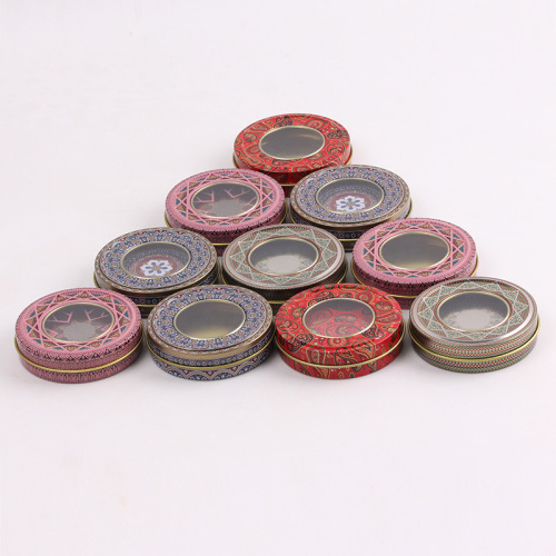 Saffron gift box window tin box cross-border e-commerce Fan Wenhua packaging products box saffron tin box