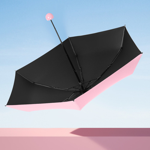 Mini 50% off pill capsule umbrella portable pocket umbrella sun protection sunshade custom umbrella vinyl solid color advertising folding umbrella