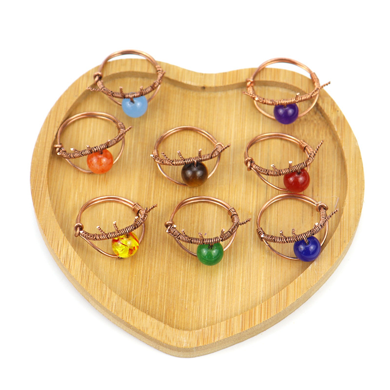 Retro Devilu0027S Eye Agate Plating Rings 1 Piece