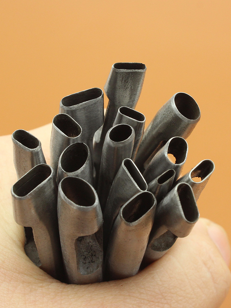 椭圆冲圆角一字形扁冲皮带冲diy手工皮革腰带打孔器开眼圆冲铳子