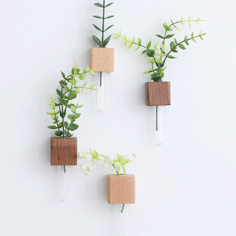 Творческая винтажная ваза из цельного дерева для холодильника