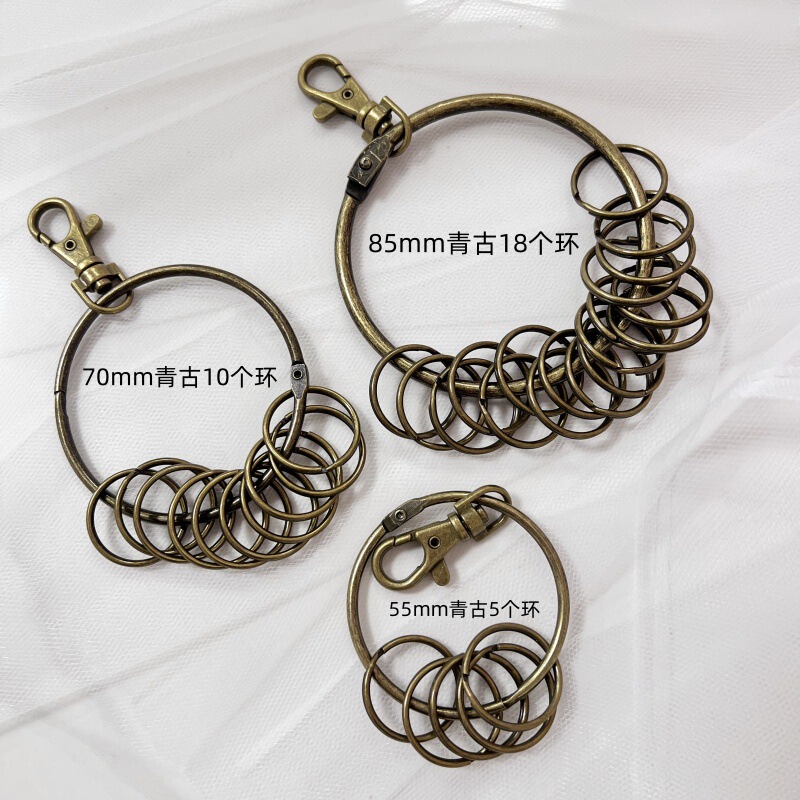 Retro Keychain Thickened Key Ring Key Plate Large Keychain Car Warehouse Hotel Landlord Key Storage