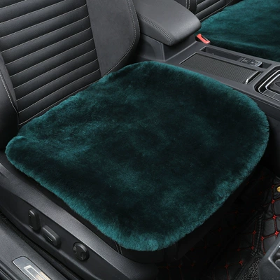 Seat cushion, seat cover No Backrest Plush Front Seat - dark-green-4949cm