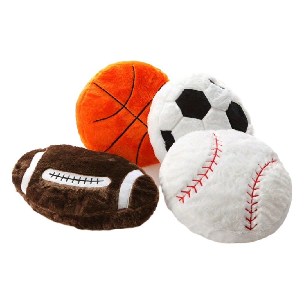 Nuevos productos transfronterizos Almohada deportiva Relleno esponjoso Fútbol Almohada de felpa Fútbol Baloncesto Relleno suave Béisbol